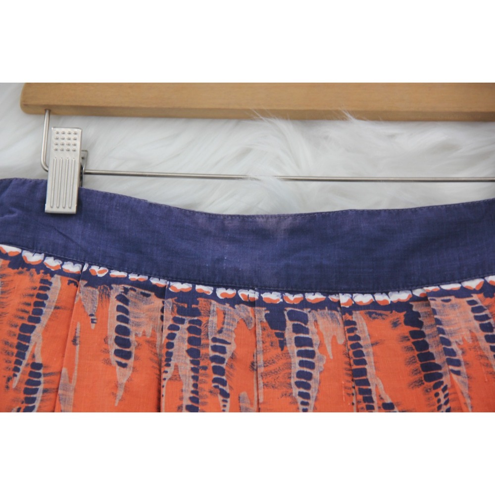 Vintage Jack Schnittman Full Midi Skirt S Blue Orange Tie Dye Boho Hippie #1006 - Picture 11 of 16